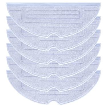 Imagem de Almofada de pano de esfregão de 6 peças para Roborock S7/S7+/S7 MaxV / S7 MaxV Plus / S7 MaxV Ultra / S7 Pro Ultra / S8 / S8+ Robot Vacuum Microfibra VibraRise Acessório de substituição (cinza azul).
