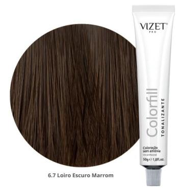 Imagem de Tratamento Tonalizante Colorfill 6.7 Loiro Escuro Marrom 50gr Vizet