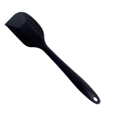 Imagem de Espátula de Silicone Premium Curva Grande 28cm Preta Reforçada - udlan
