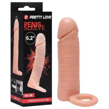 Imagem de Capa Peniana Com Extensor Extra 4Cm E Anel Escrotal Vipmix