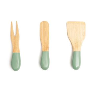 Imagem de Jogo de Utensílios Queijos e Antepastos de Bambu 3pcs Verde - Oikos