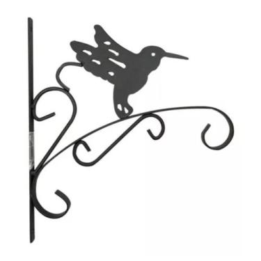 Imagem de Suporte de Parede Vasos BEIJA FLOR (30cm) Preto TOP GARDEN