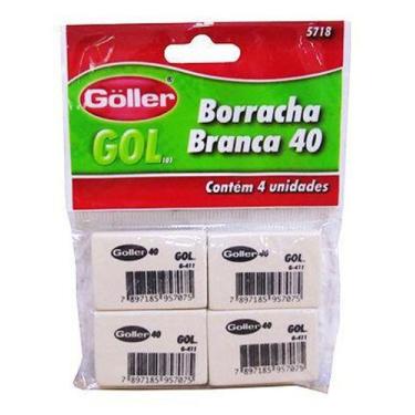 Imagem de Borracha Escolar Branca N.40 Com 4 Pecas 3cm - Oem