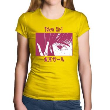 Imagem de Baby Look Algodão Tokio Girl - Foca na Moda, Amarelo, M