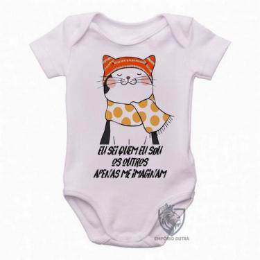Imagem de body nenê criança roupa bebê Gato eu sei quem eu sou - Empório Dutra, 