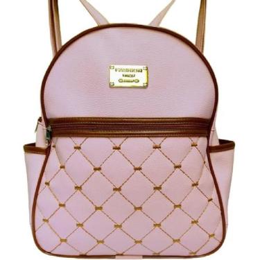 Imagem de Mochila Feminina Rosa Elegante Blogueiras Famosas Charmosa - Fashion