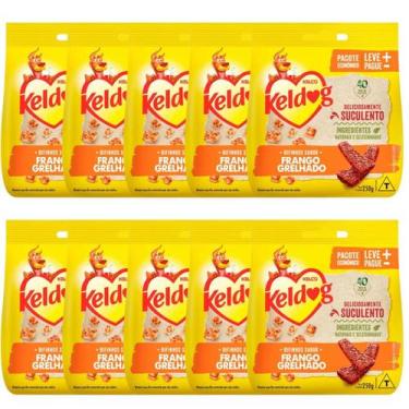 Imagem de Kit 10 Bifinho Keldog para Cães Sabor Frango Grelhado 250 g  - Kelco
