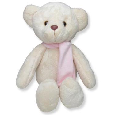 Imagem de Urso de Pelúcia Fofuxo Baunilha com Rosa - Gulu