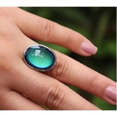 Imagem de Anel Feminino Humor Oval Muda de Cor