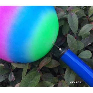 Imagem de Kit 10 Bola Vinil Infantil Colorida dente de leite + Bomba inflar - AR