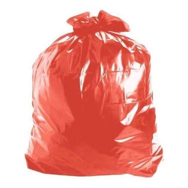 Imagem de Saco Vermelho Para Lixo 20 Litros (100 Unds) Coleta Seletiva - HIGIPAC