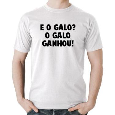 Imagem de Camiseta Algodão E o galo O galo ganhou! - Foca na Moda, Branco, GGG