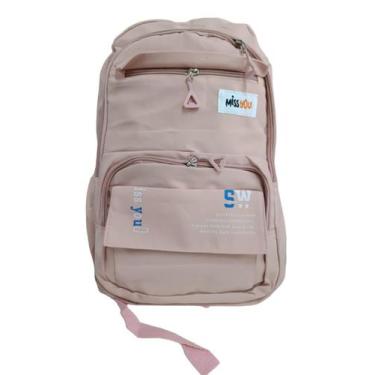 Imagem de Mochila Impermeável Unissex Escolar Fashion - 9519, Rosa
