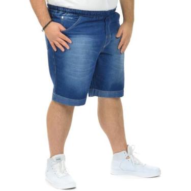 Imagem de Bermuda jeans atlântico plus size fenomenal, Azul marinho, 52