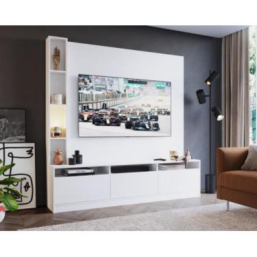 Imagem de Home Sala de Estar 3 Portas Branco 146cm Com Nicho Prodecor