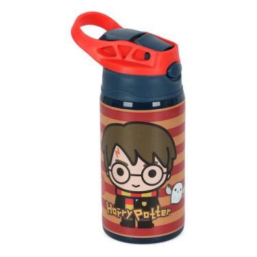 Imagem de Garrafa Infantil Original Harry Potter Aço Inox 500ml - Luxcel, Azul