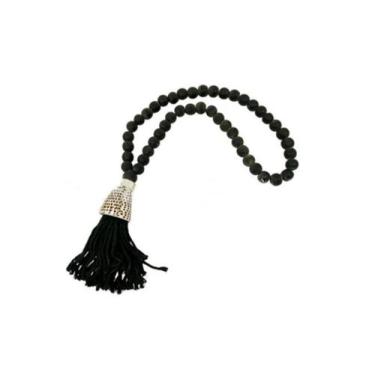 Imagem de Colar de Mesa Decorativo Preto Fino Detalhes Artesanais Luxo - LUXdéco