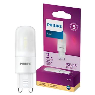 Imagem de Lampada Halopim Led 3W G9 2700K Philips, 110V/220V (Bivolt), BRANCO-QU