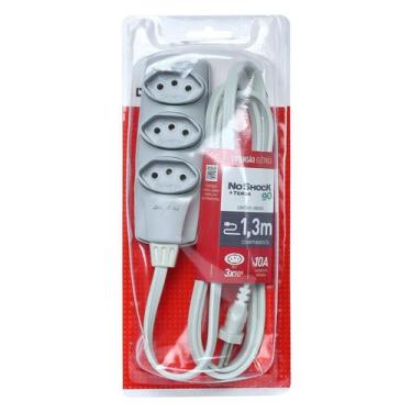 Imagem de Extensao Noshock 90 PP 3X0,75 2P+T 10A Cinza 1,3 Metros DN1905 - Danev