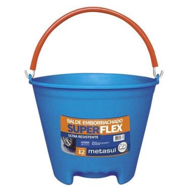Imagem de Balde Emborrachado Superflex com Capacidade de 12 Litros - Metasul