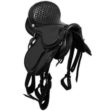 Imagem de Sela Australiana Gel Completa Preta - Selaria Marçal