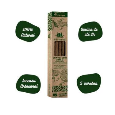 Imagem de Incenso Natural Nirvana Premium - Cravo com Limao