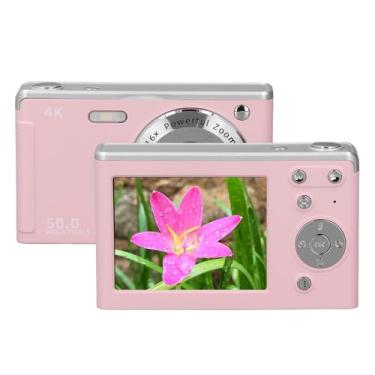 Imagem de Câmera Digital 4K, Câmera de Vlogging Com Foco Automático Anti Vibração e Zoom de 50MP 16X para Fotografia e Vídeo, Câmera de Viagem Compacta Portátil para Crianças, Adolescentes