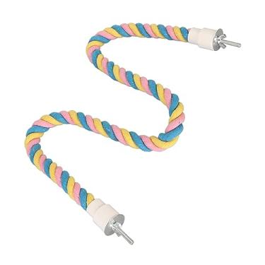 Imagem de Poleiro de Corda de Pássaro, Corda de Papagaio de Escalada Colorida Interessante para Pombinhos para Periquitos (L)