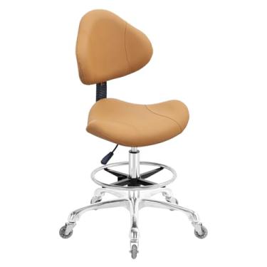 Imagem de Nazalus Cadeira de desenho giratória ajustável resistente (181 kg) cadeira de trabalho de suporte lombar para mesa de casa estúdio design laboratório (encosto triangular)