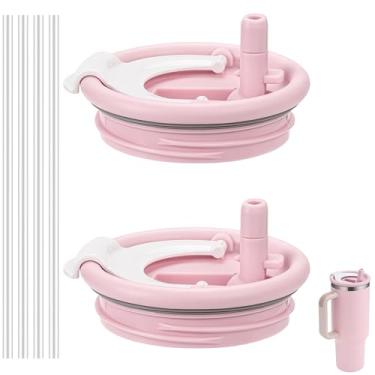 Imagem de Bluwing Tampa de substituição para Stanley Quencher, copo à prova de derramamento, 2 peças, tampa de substituição para copo Stanley Cup (pacote com 2)