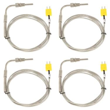 Imagem de Sonda de Temperatura de Gás de Escape, 2 Peças, Termopar Egt para Sonda de Temperatura de Gás de Escape Com Conector de Ponta Exposta Tipo K