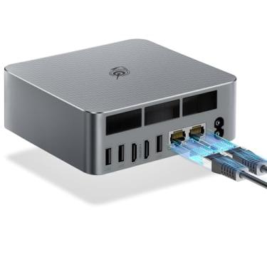 Imagem de Beelink Mini PC EQR5, Processador AMD Ryzen 7 5825U (8C/16T, até 4,5GHz), 16GB DDR4 RAM 500GB NVMe PCIE3.0x4 SSD, Mini Computador Suporte 4K Dual Screen Display/WiFi 6/BT5.2/Dual LAN/USB 3.0