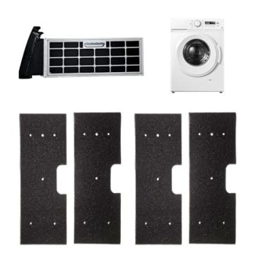 Imagem de LPKXTGJ WH01X35719 GE filtro de fiapos para máquina de lavar e secar roupa, pacote com 4, lavável à mão, reutilizável, para modelo PFQ97HSPVDS