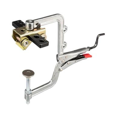 Imagem de Strong Hand Tools Alicate de mão forte, gabarito central, capacidade de 10 cm, garganta de 7,6 cm, tamanhos do orifício de gabarito: 1/20.3 cm, 3/40.6 cm, 1/10.2 cm, 3/20.3 cm e 5/40.6 cm, PCJ630