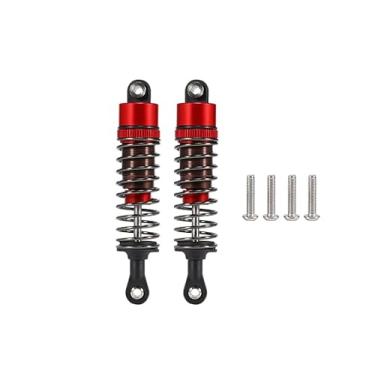 Imagem de Choques de carros RC, 52 mm-120 mm RC óleo à prova de vazamento para 1/10 RC Buggy Truggy On Road Touring Drift Cars Monster Trucks peças de atualização (2 peças 100 mm vermelho)