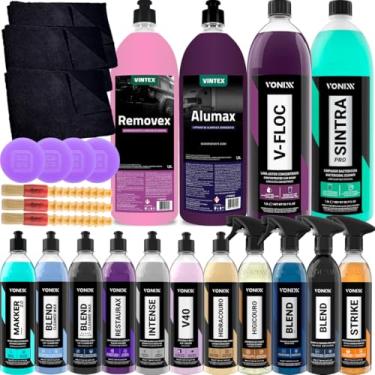 Imagem de Kit Produtos Vonixx Profissional Limpeza de Carro Moto Estética Automotiva