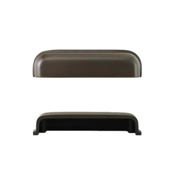 Imagem de Puxador de armário de luxo em cobre puro, moderno, dourado, semicírculo, luz, latão, simples, gaveta, porta de armário, cor bronze, 96 mm