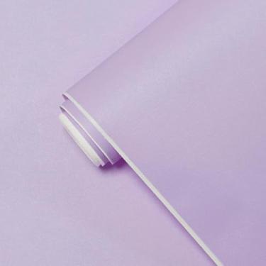 Imagem de Yasinet Papel de parede roxo cor sólida papel de parede de contato roxo à prova d'água autoadesivo removível decorativo para parede móveis cobrindo armário mesa vinil 45 x 299 cm