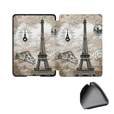 Imagem de GUKSRASO Capa para 7" Kindle Paperwhite 12th Gen 2024 e Kindle Colorsoft Signature Edition, PU e TPU Soft Traseiro Tampa Protetora para com Despertar/sono Automático