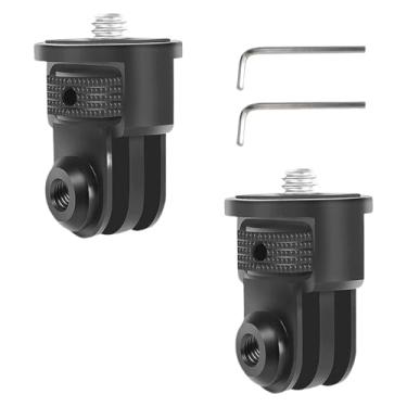 Imagem de Sruim Adaptador de montagem de tripé de câmera de alumínio, suporte de câmera de 1/10.2 cm 20 para Go Pro Hero 13/12/11/10/9/8/7, Insta 360 X4/X3/X2/X/RS/R, DJI Osmo e outros acessórios de câmeras