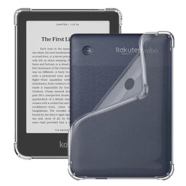 Imagem de Tiorecime Capa para eReader Kobo Clara Color/Clara BW/Clara 2E eReader de 15,2 cm, leve, antiarranhões, à prova de choque, capa transparente de TPU macio compatível com Kobo Clara Color (N367)/Clara