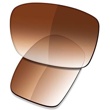 Imagem de SAUCER Lentes de reposição premium para óculos de sol Oakley Turbine OO9263 High Defense - Marrom dégradé polarizado