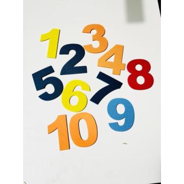 Imagem de Números móvel do 0 ao 10 em tatame 5mm, pedagógico, crianças, escola, 