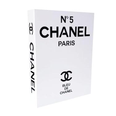 Imagem de Caixa Decorativa Organizadora Livro Fake Moda Luxo CN Branca