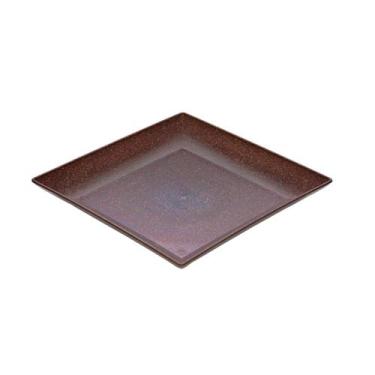 Imagem de Petisqueira prato quadrado 24cm ecológico marrom escuro - evo