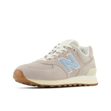 Imagem de New Balance Tênis feminino 574 V2 Sea Salt, Moonrock/azul cromado/sal marinho, 5.5