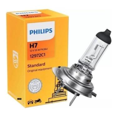 Imagem de Lâmpada Halogênica H7 12v 55w Farol Baixo Alto - Philips
