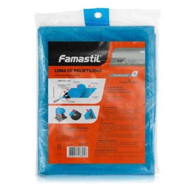 Imagem de LONA DE POLIETILENO COM ILHÓS 6m x 6m AZUL 110g/m² FAMASTIL