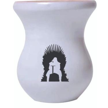 Imagem de Cuia De Madeira Branca Personalizada Game of Thrones - Mix Atacadista,