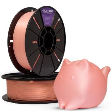 Imagem de Filamento PLA Macaron Velvet High Speed 1Kg 1,75mm Efeito Aveludado em Tons Pasteis Impressora 3D FDM Voolt3D (Vermelho Macaron Velvet)
